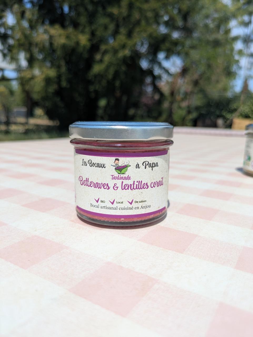 Tartinade Betterave & Lentilles Corail (100g) - Apéro Vitaminé