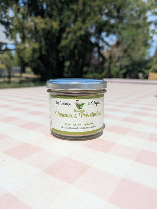 Tartinade Poireaux & Pois Chiches (100g) - Fraîcheur Méditerranéenne
