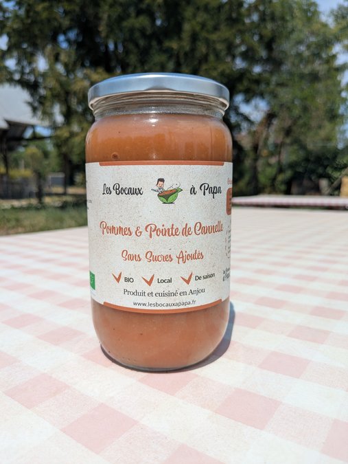 Compote Pommes & Cannelle (800g) - Le Goût Réconfortant de l'Enfance