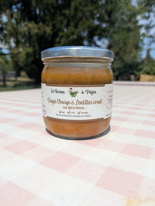 Soupe Courge & Lentilles (350g) - Format Nomade Épicé